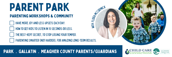 Blue text Parent Park Parenting Workshops