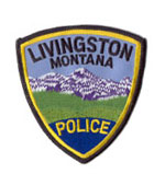 Badge with mountains Livingston PD