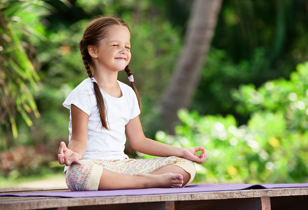 image of child meditating