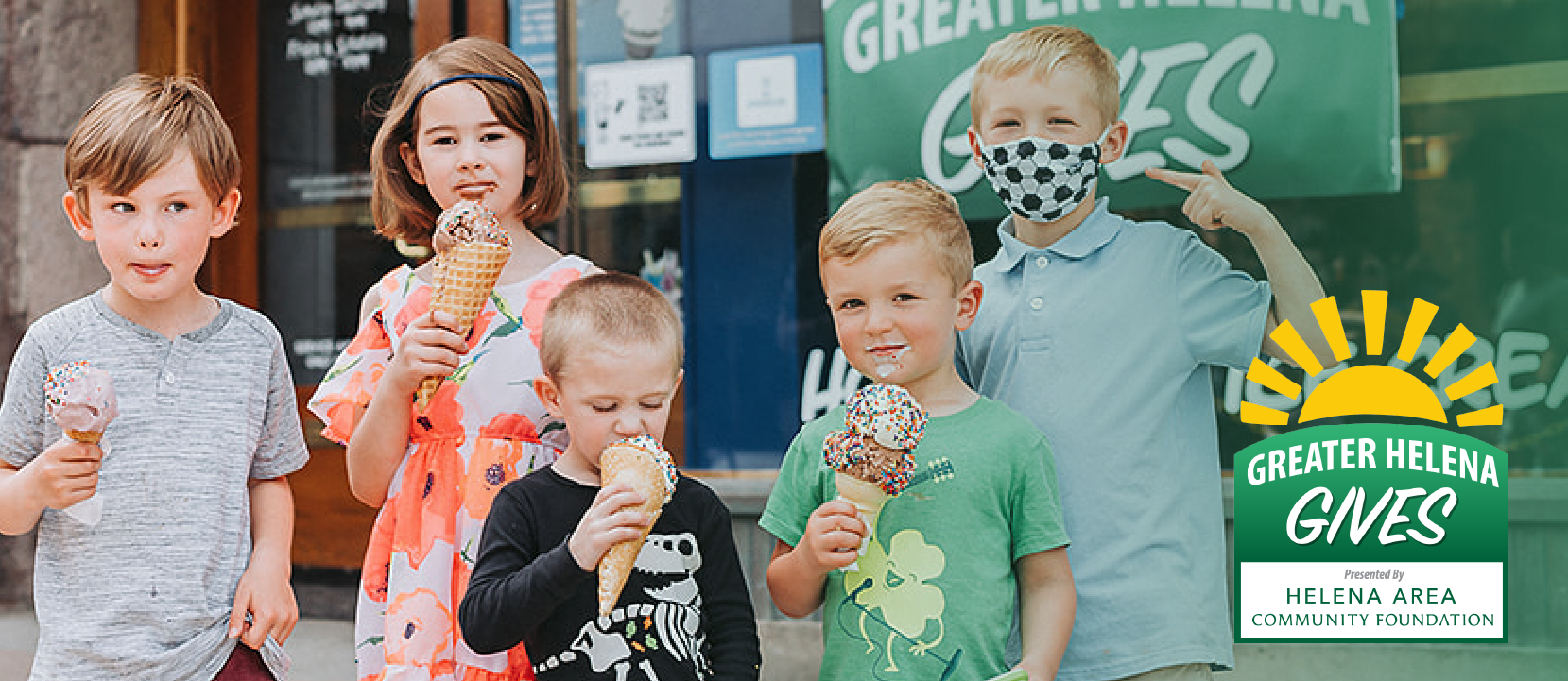 children eating ice cream for greater helena gives